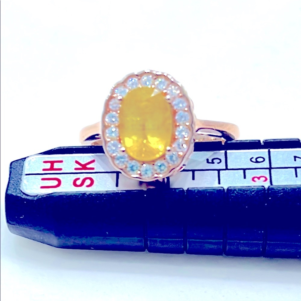 2 Ct Genuine Sapphire 14KGP Ring